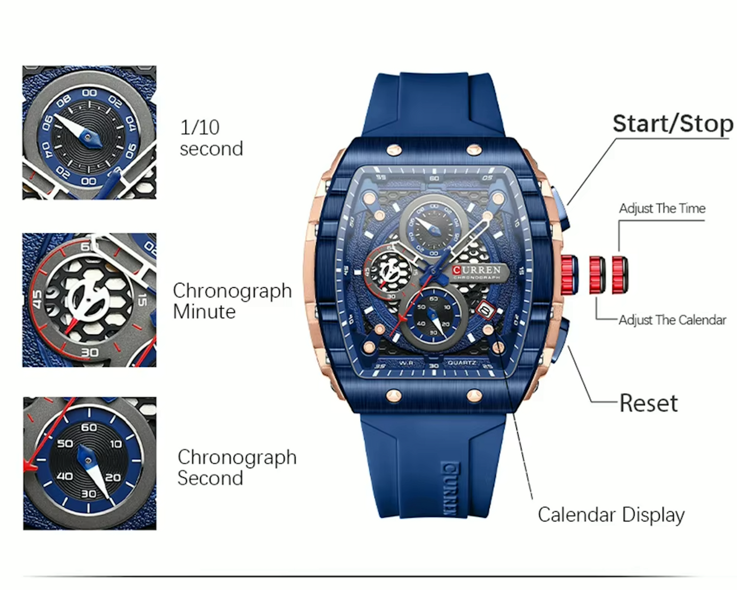 THE BALLER - CHRONOGRAPH WATCH BY CURREN™ & VITTORIO HOUSE™
