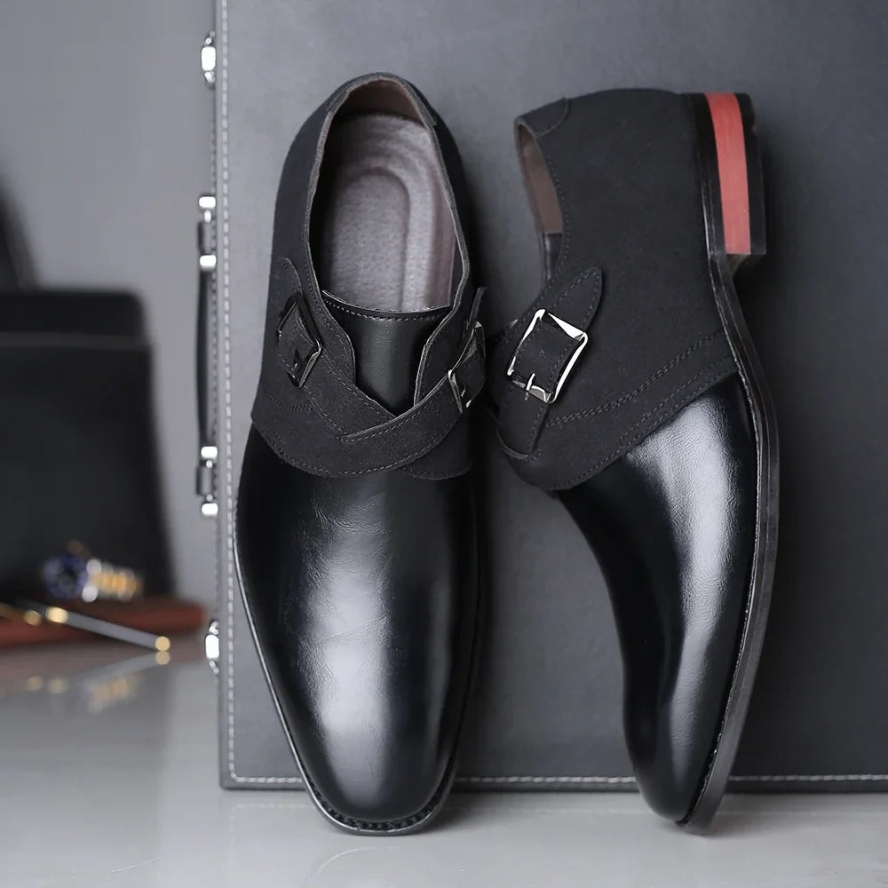 SANTINO LEATHER MONK STRAPS