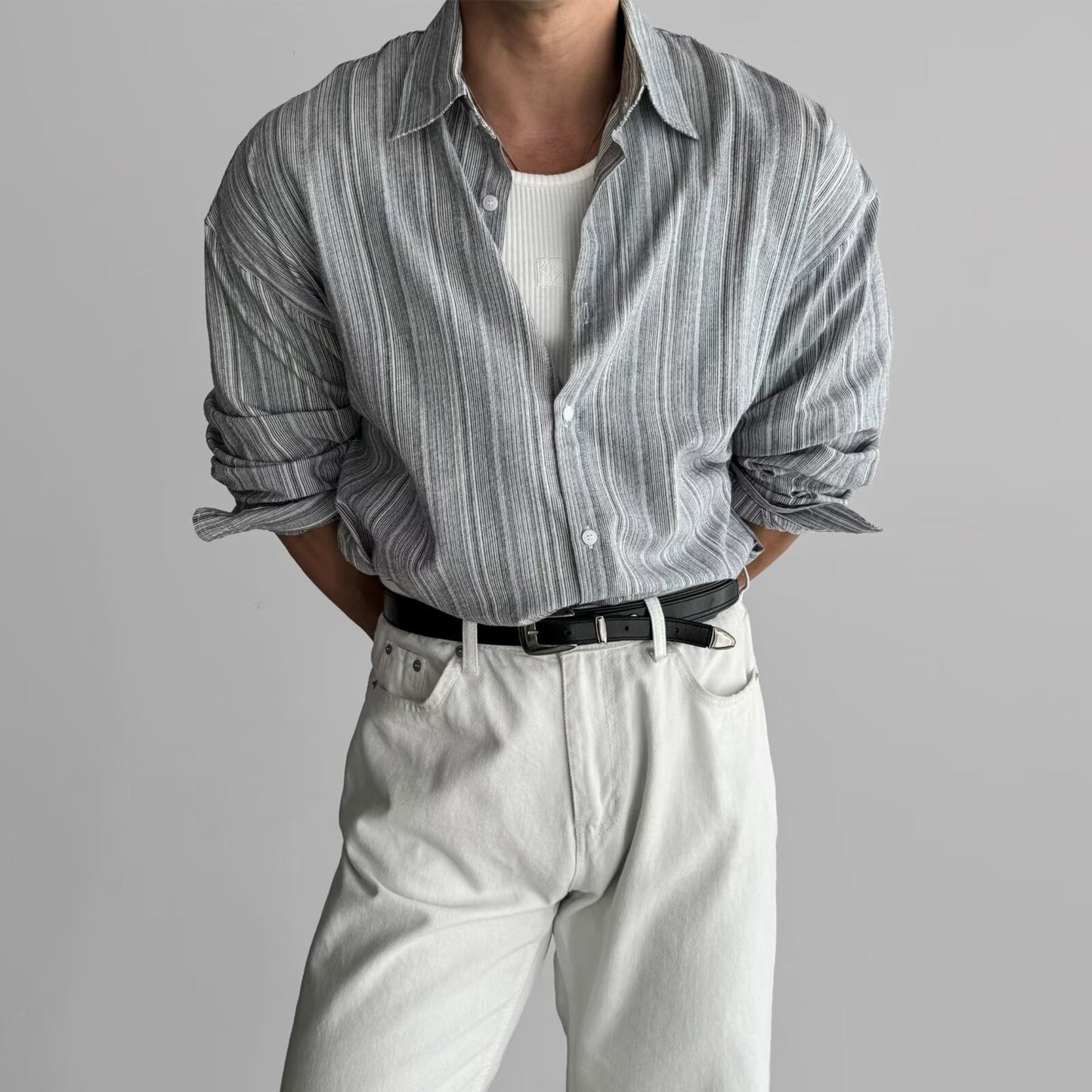 SOLAR SHIELD STRIPED SHIRT
