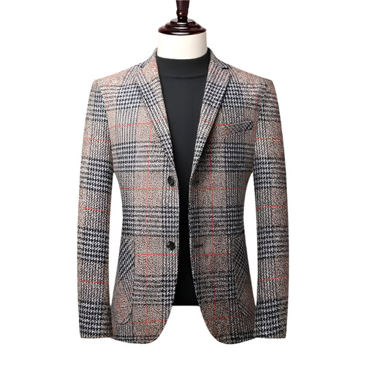 GLEN WOOL FORMAL COAT