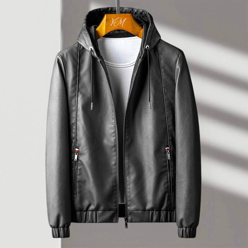 EVEREST HOODED LEATHER JACKET