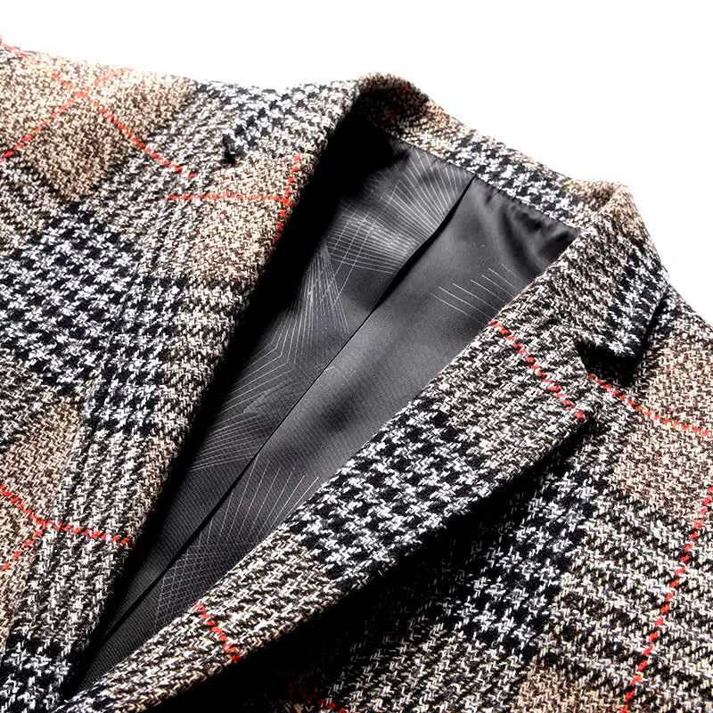 GLEN WOOL FORMAL COAT