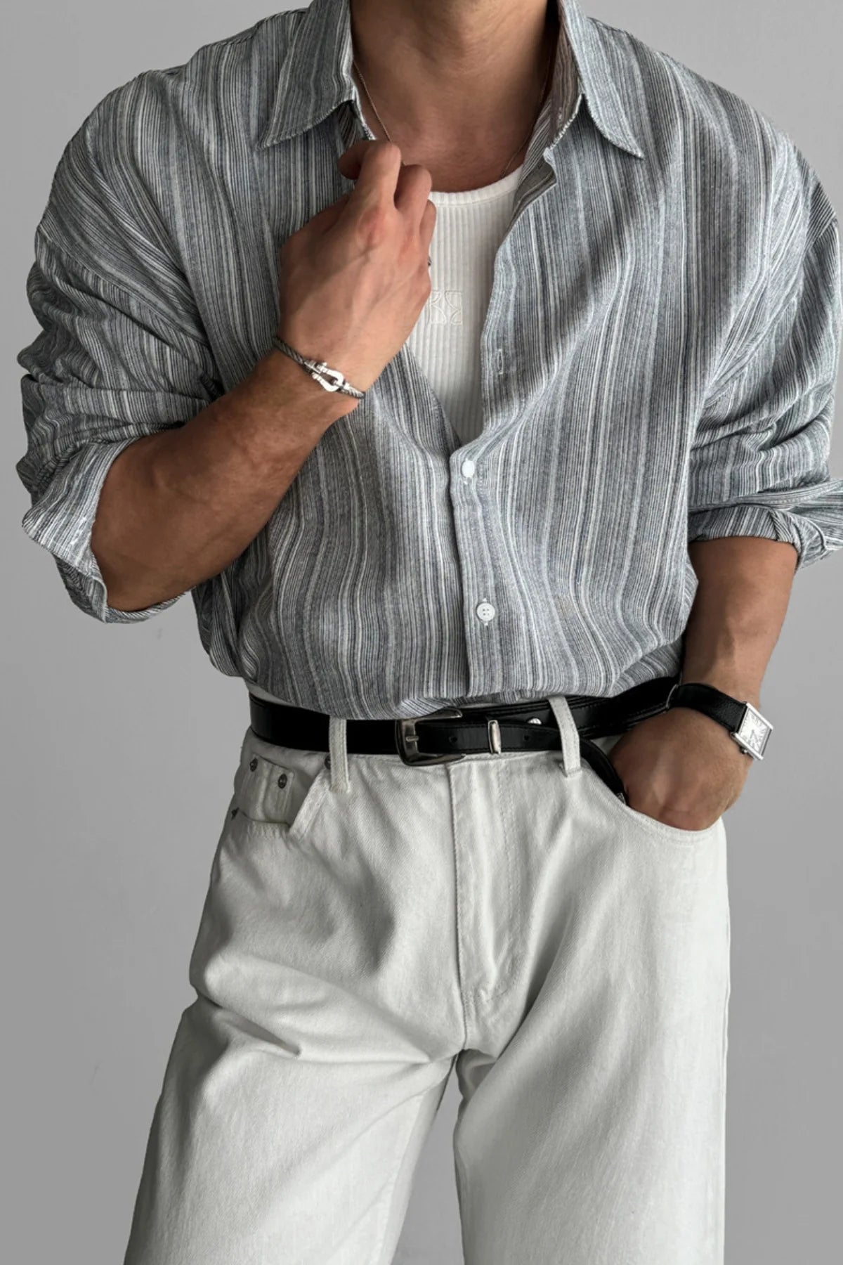 SOLAR SHIELD STRIPED SHIRT