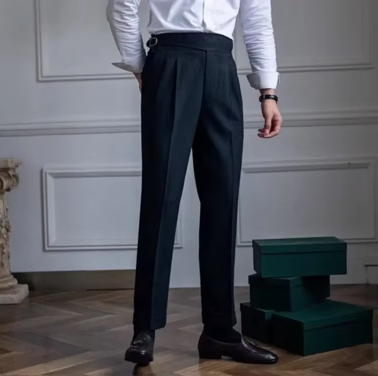 MODENA ADJUSTABLE TAILORED TROUSERS