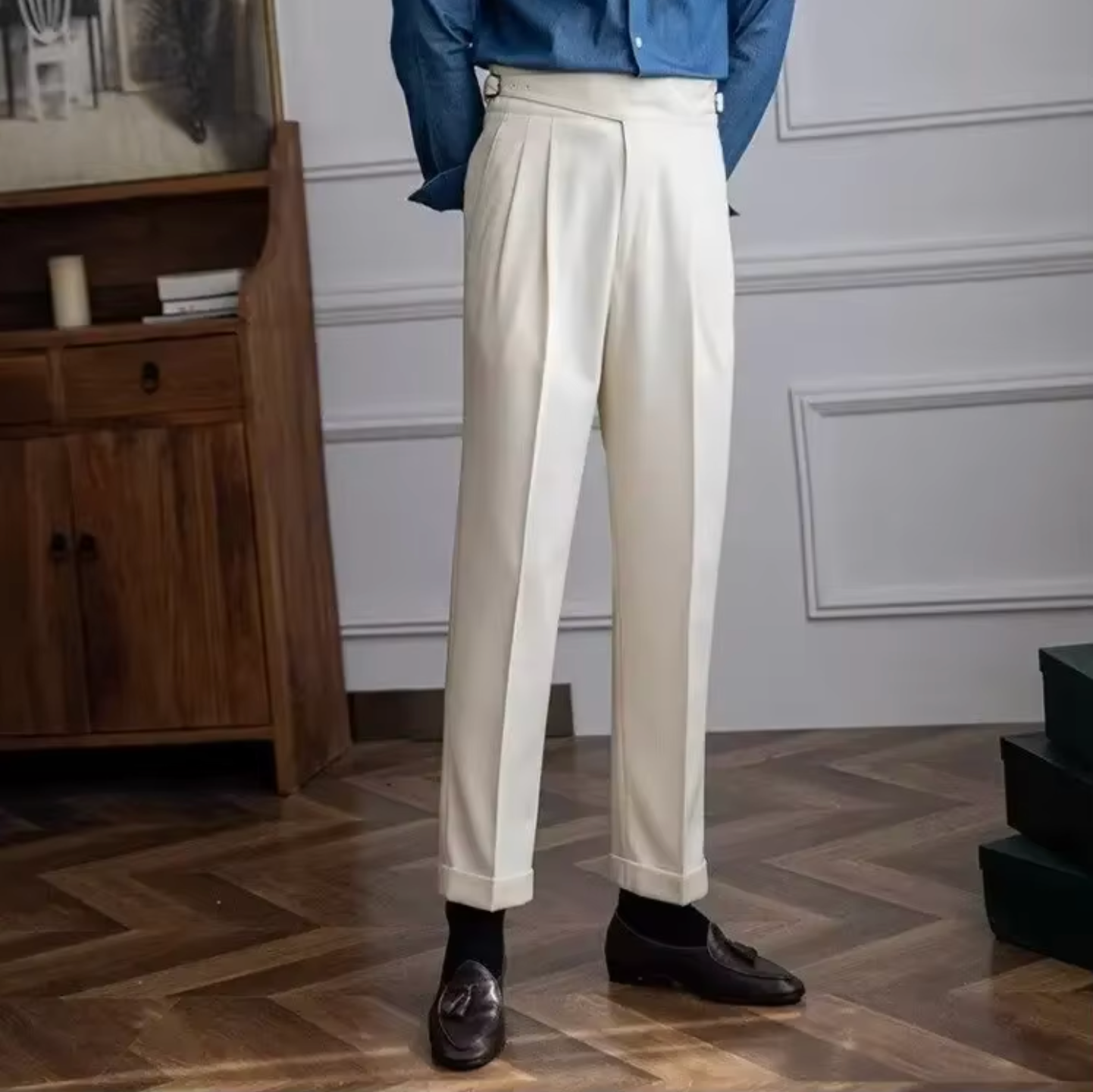 MODENA ADJUSTABLE TAILORED TROUSERS