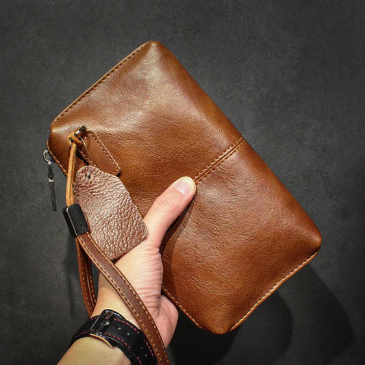 CORTENZIANI GENUINE LEATHER WRIST BAG