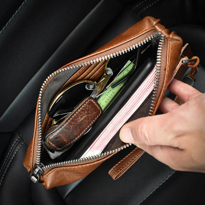 CORTENZIANI GENUINE LEATHER WRIST BAG