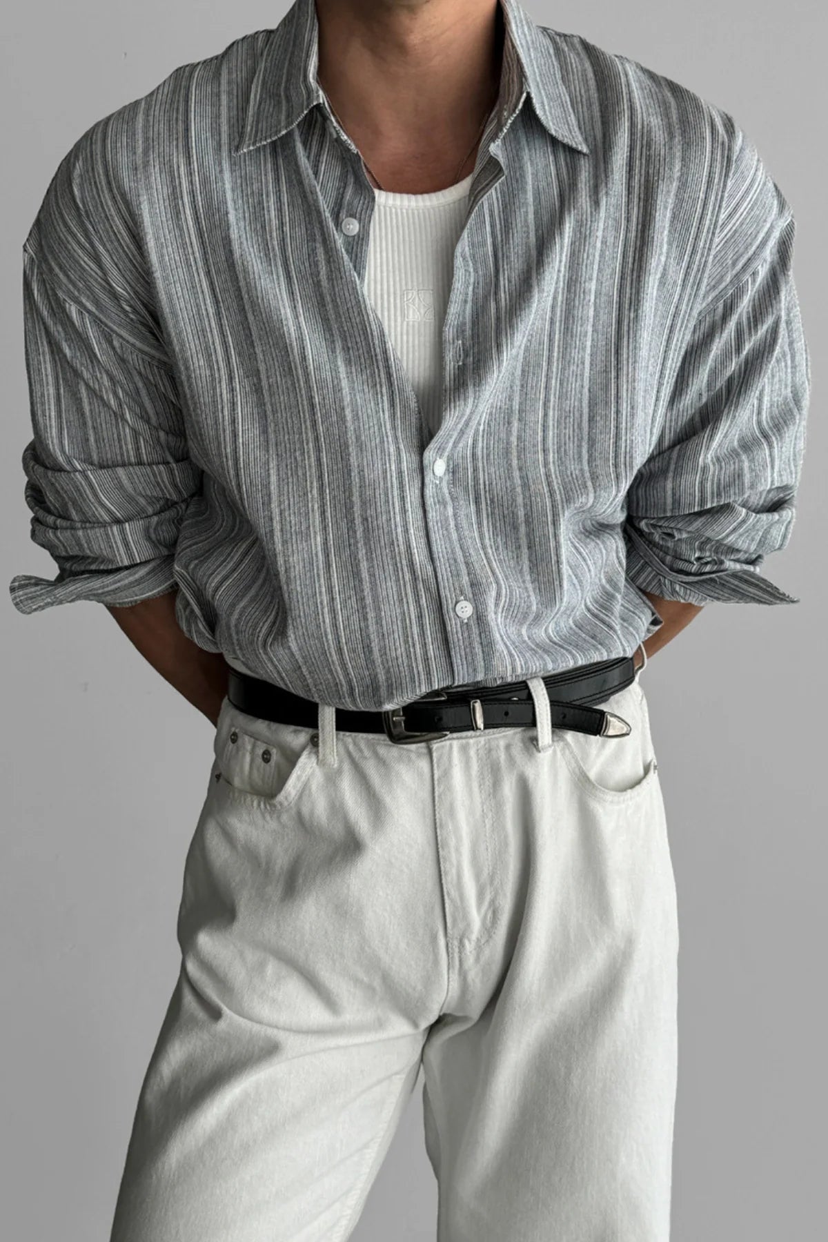 SOLAR SHIELD STRIPED SHIRT