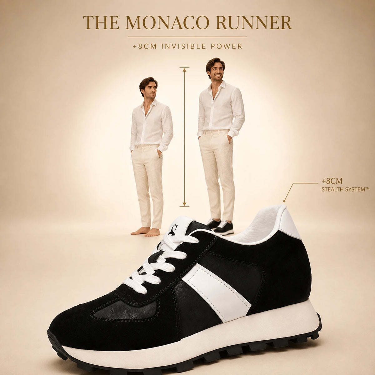 THE MONACO SNEAKER - 8cm (3")