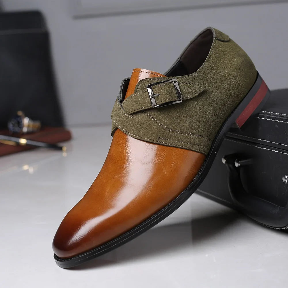 SANTINO LEATHER MONK STRAPS