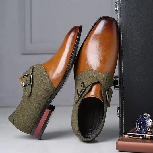 SANTINO LEATHER MONK STRAPS