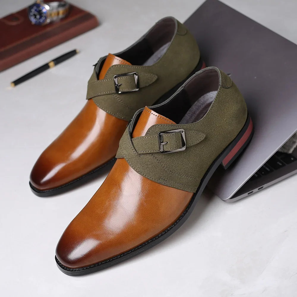 SANTINO LEATHER MONK STRAPS