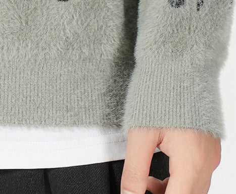 ART-INSPIRED KNIT PULLOVER