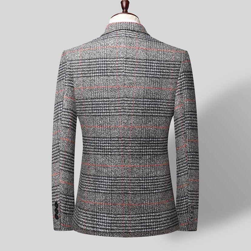 GLEN WOOL FORMAL COAT