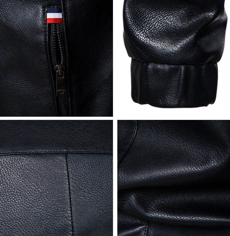 EVEREST HOODED LEATHER JACKET