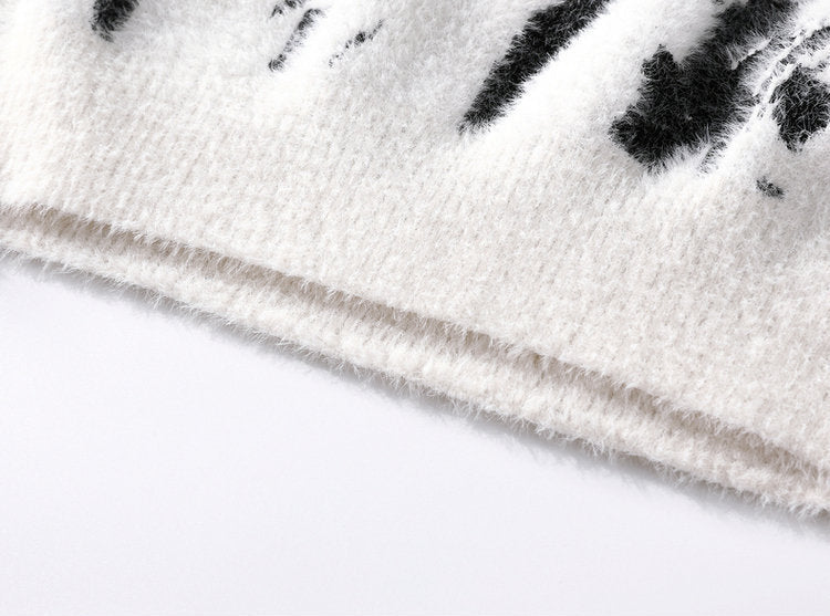 ART-INSPIRED KNIT PULLOVER