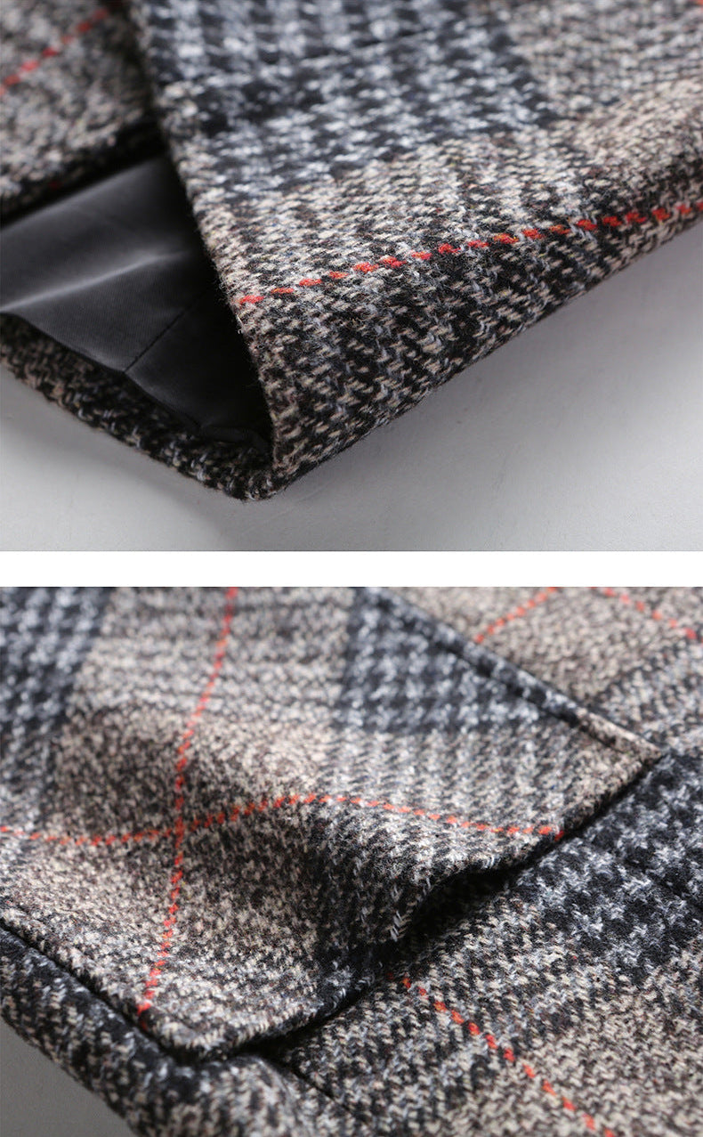 GLEN WOOL FORMAL COAT