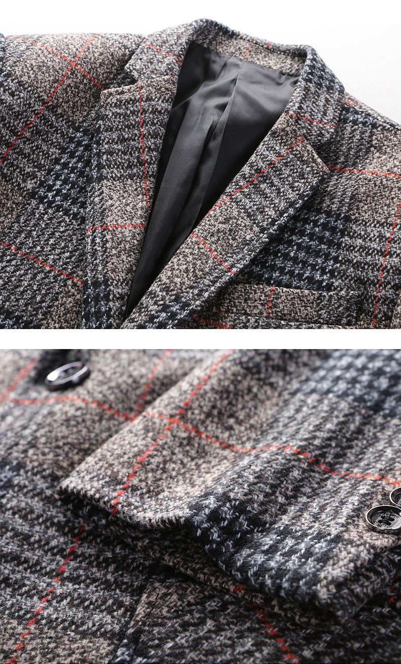 GLEN WOOL FORMAL COAT