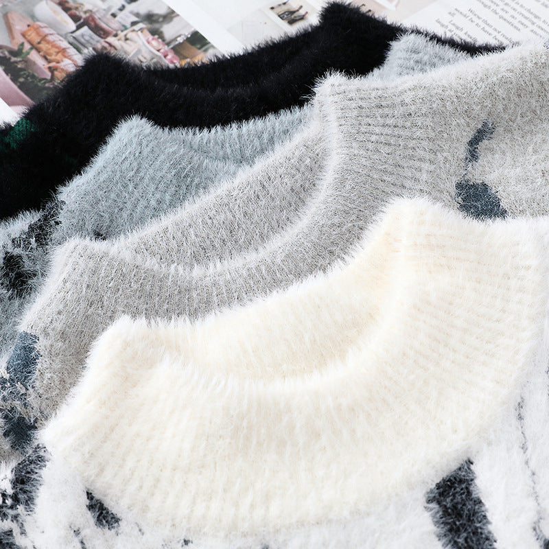 ART-INSPIRED KNIT PULLOVER