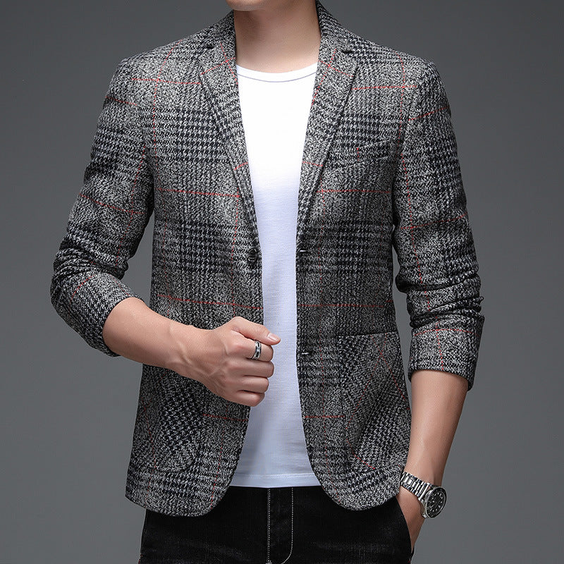 GLEN WOOL FORMAL COAT