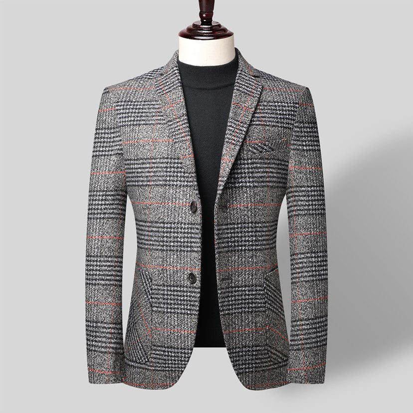 GLEN WOOL FORMAL COAT