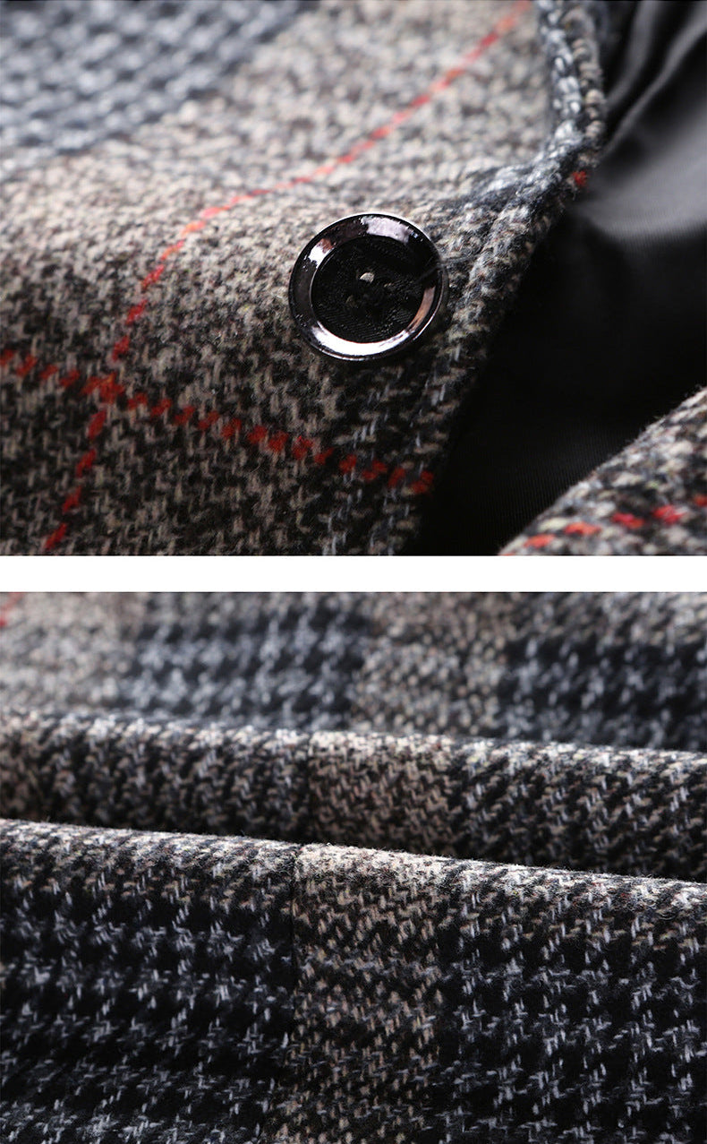 GLEN WOOL FORMAL COAT