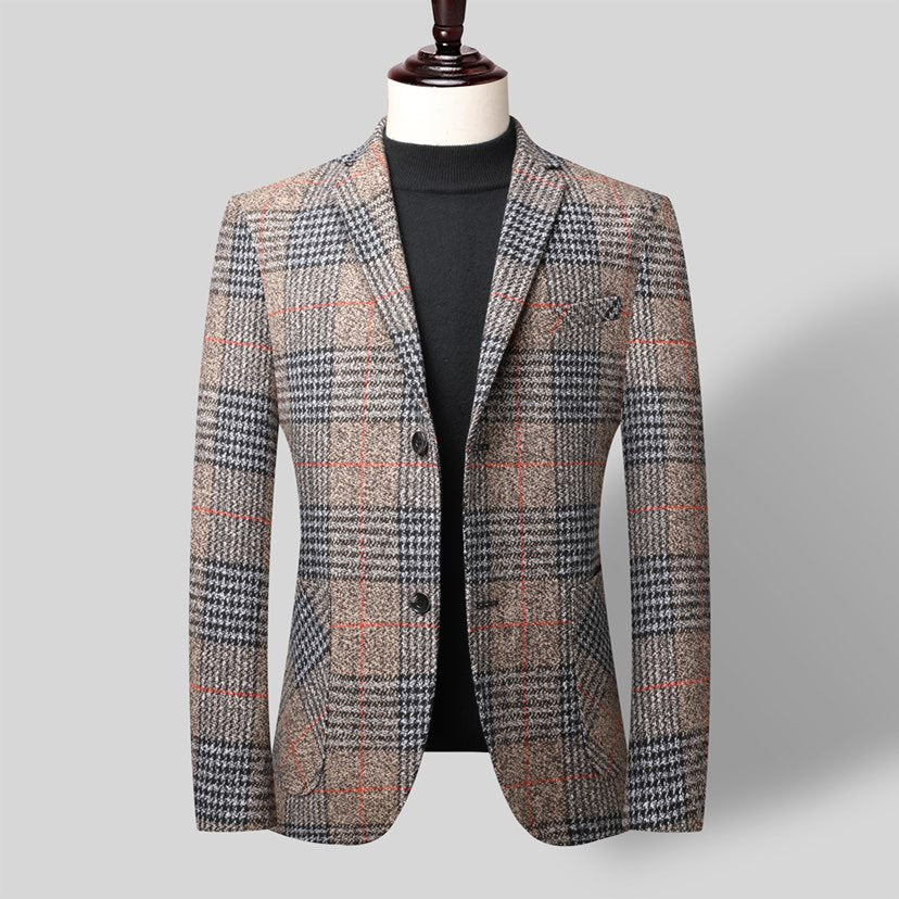 GLEN WOOL FORMAL COAT