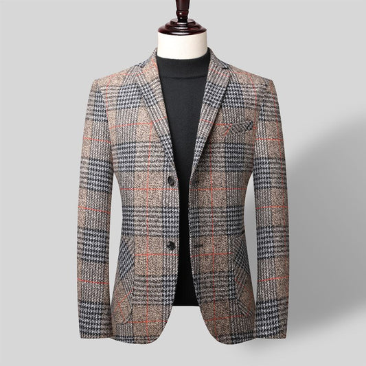 GLEN WOOL FORMAL COAT