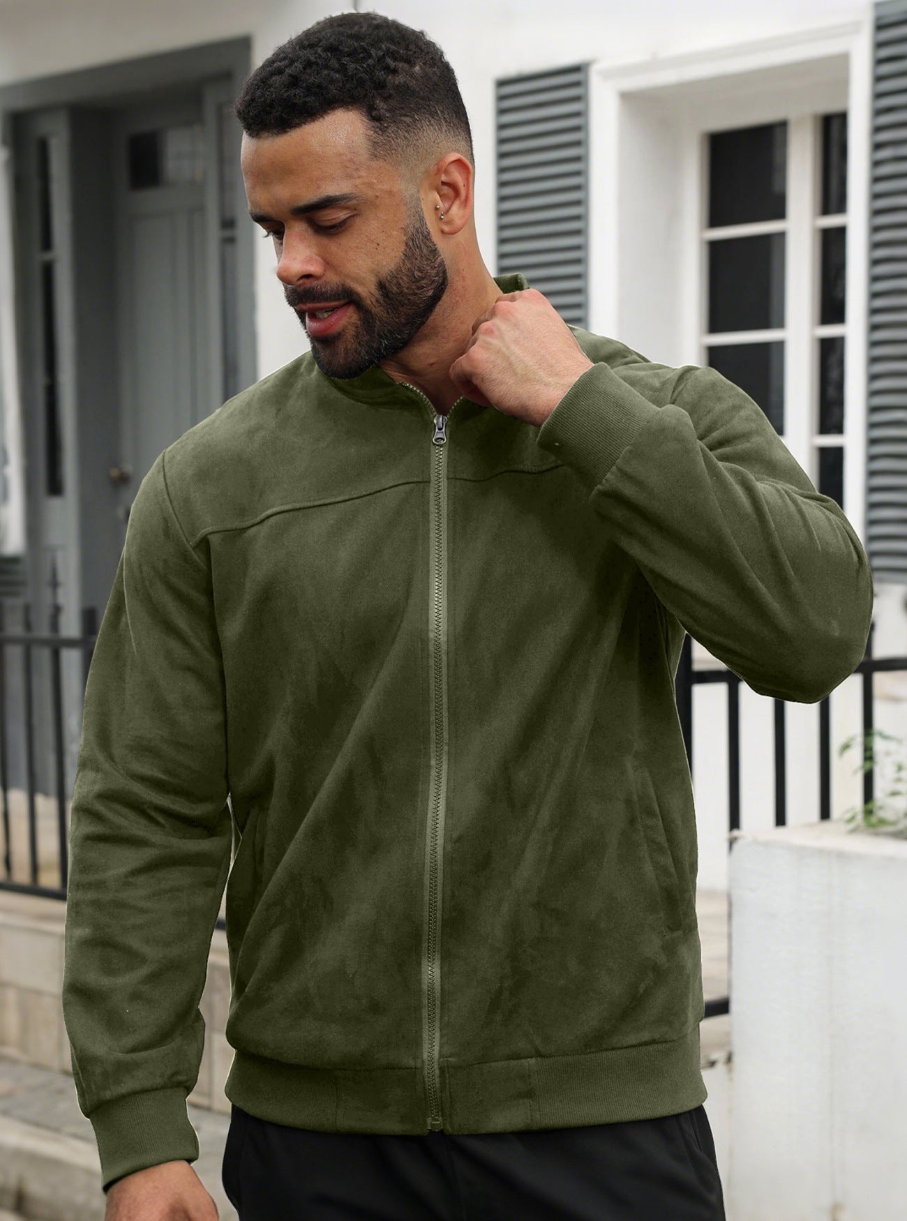 VINTEDGE SOLID SUEDE JACKET