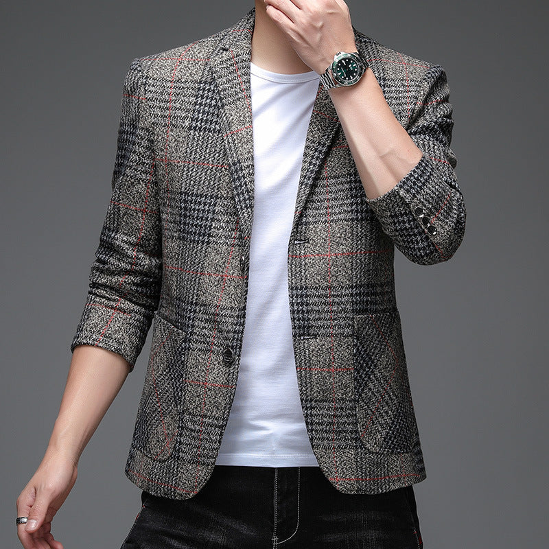 GLEN WOOL FORMAL COAT