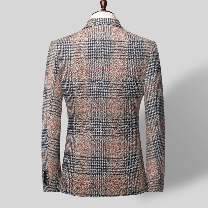 GLEN WOOL FORMAL COAT