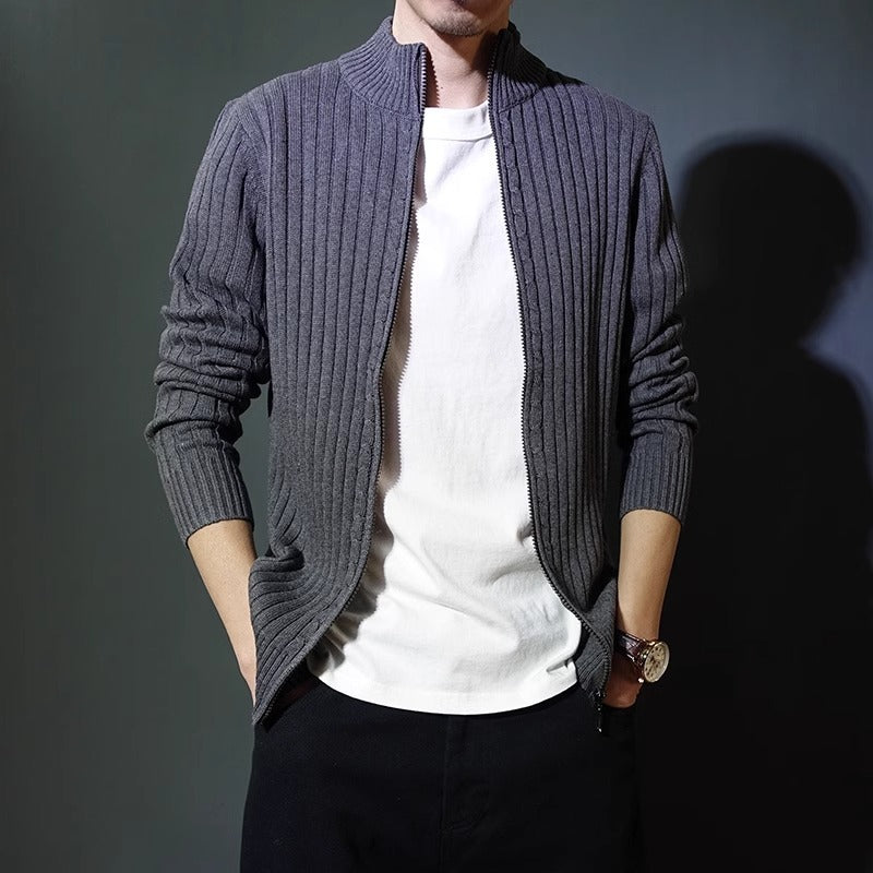 MASSIMO MERINO ZIP CARDIGAN