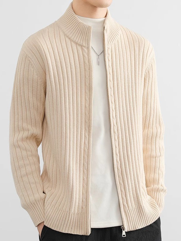 MASSIMO MERINO ZIP CARDIGAN