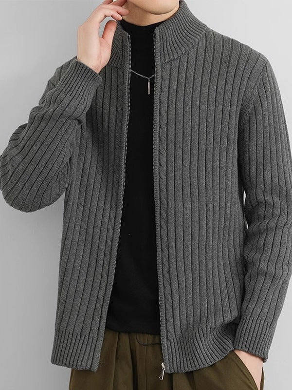 MASSIMO MERINO ZIP CARDIGAN