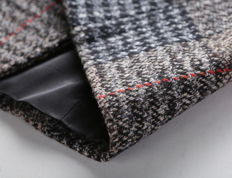 GLEN WOOL FORMAL COAT