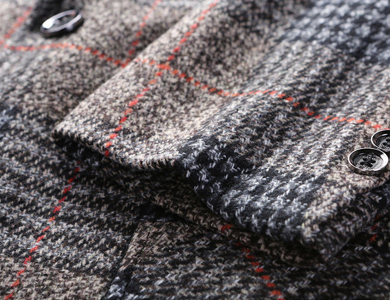 GLEN WOOL FORMAL COAT