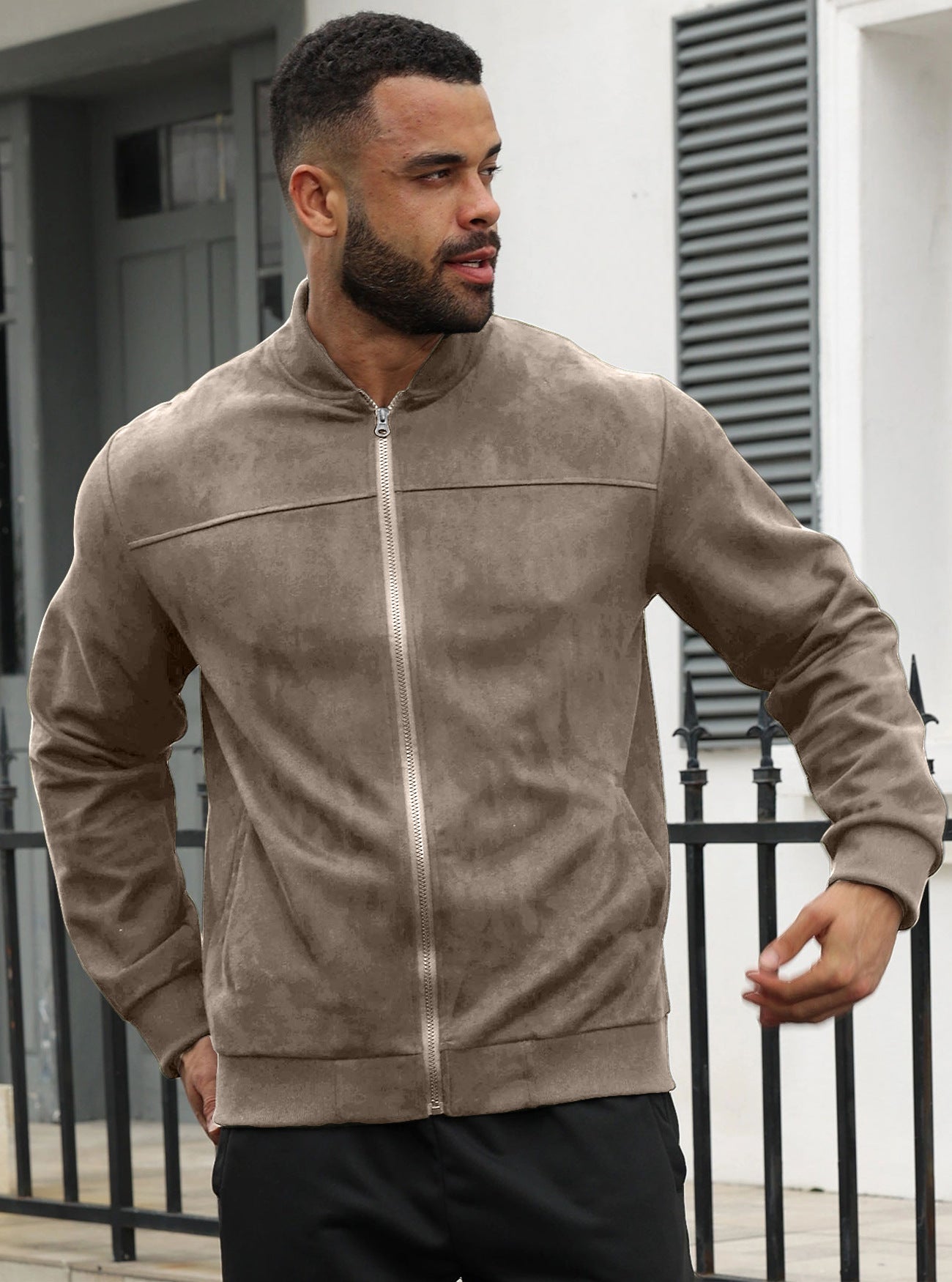 VINTEDGE SOLID SUEDE JACKET