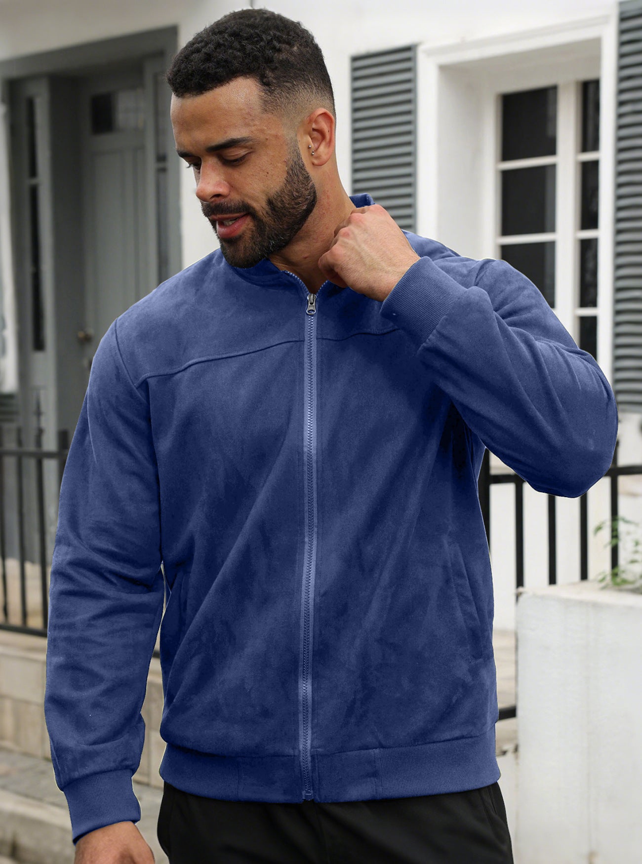 VINTEDGE SOLID SUEDE JACKET