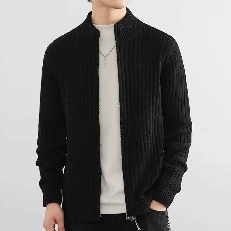 MASSIMO MERINO ZIP CARDIGAN