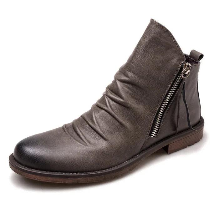 BERNADRDO CAVALLINO LEATHER CHELSEA BOOTS