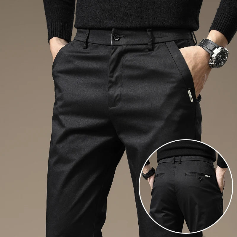 PURE COTTON SLIM FIT PANTS