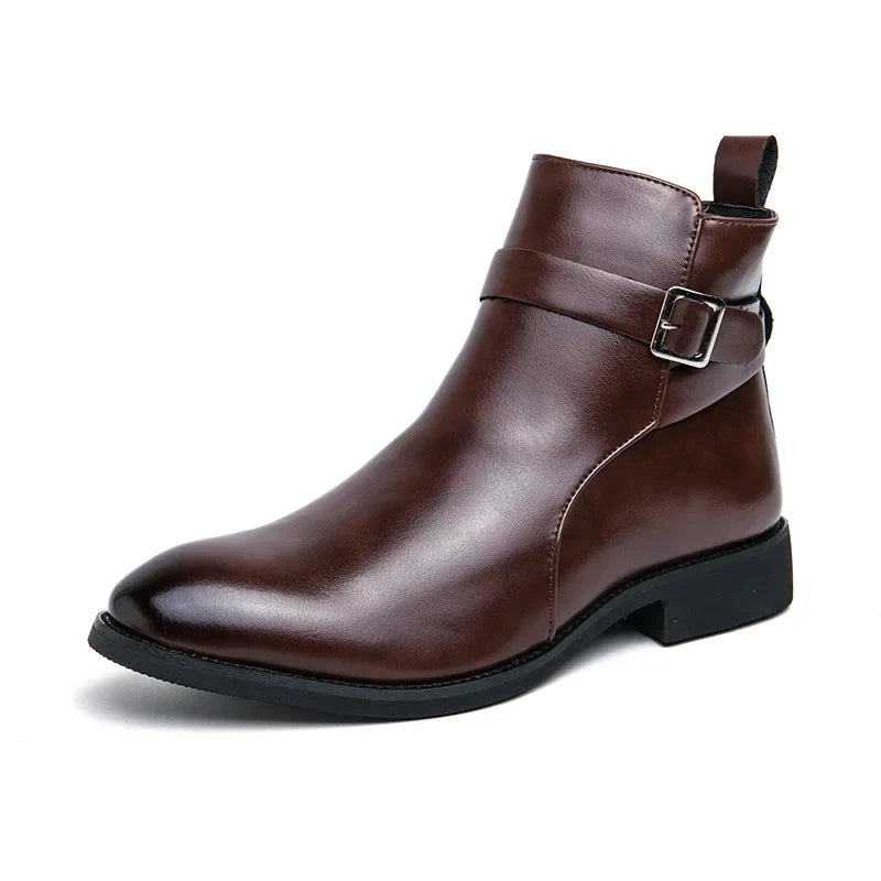 SERGIO GENUINE LEATHER CHELSEA BOOTS