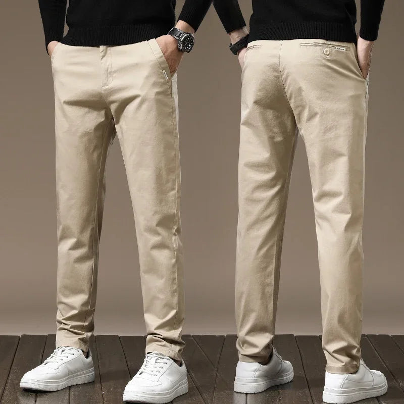 PURE COTTON SLIM FIT PANTS