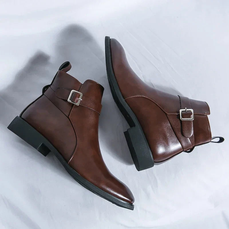 SERGIO GENUINE LEATHER CHELSEA BOOTS