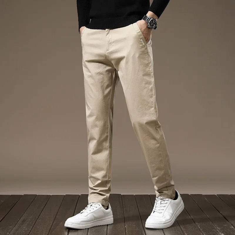 PURE COTTON SLIM FIT PANTS