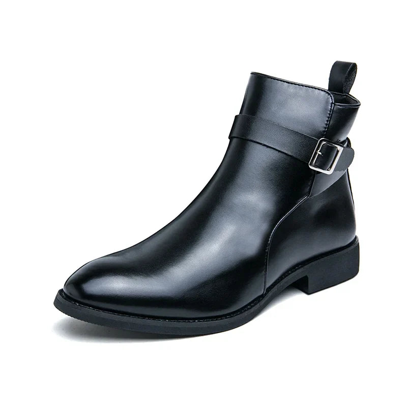 SERGIO GENUINE LEATHER CHELSEA BOOTS