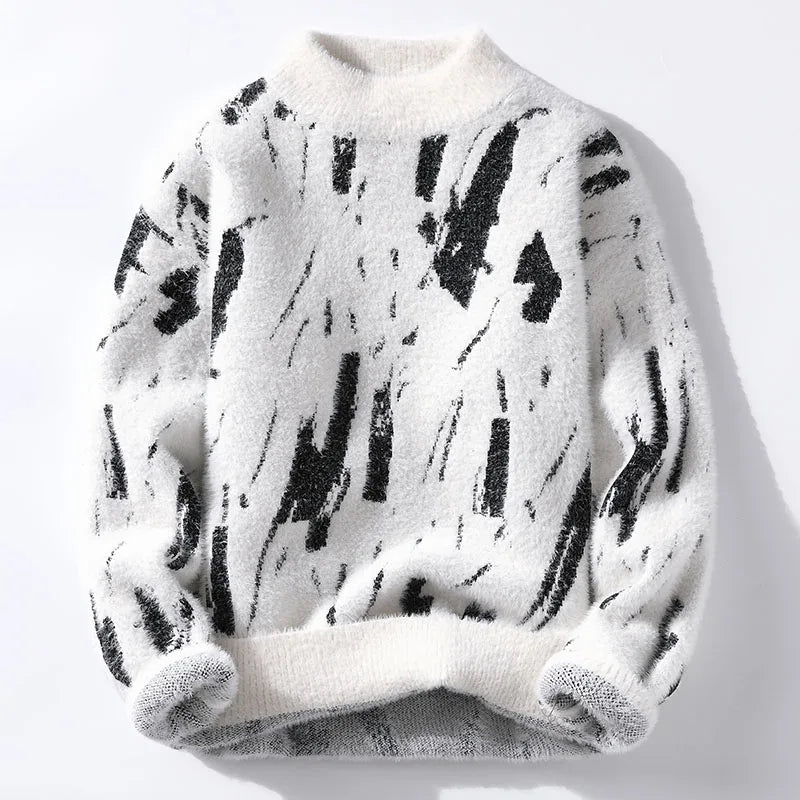 ART-INSPIRED KNIT PULLOVER