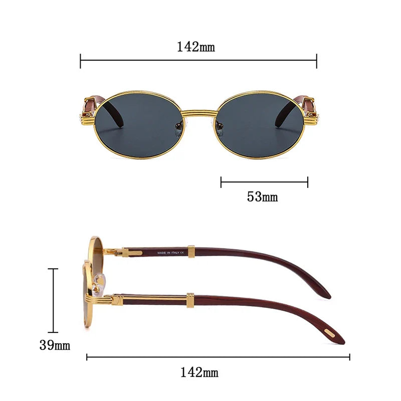 "ENZO" - PREMIUM OVAL SUNGLASSES