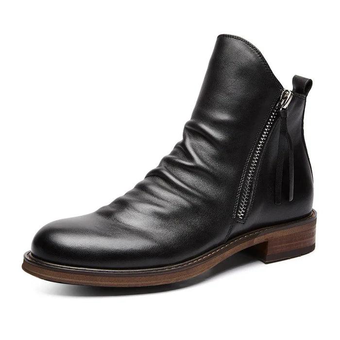 BERNADRDO CAVALLINO LEATHER CHELSEA BOOTS