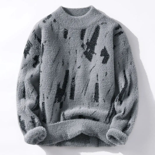 ART-INSPIRED KNIT PULLOVER